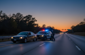 police stopping a car