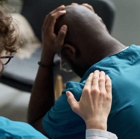 man suffering from post-concussion syndrome