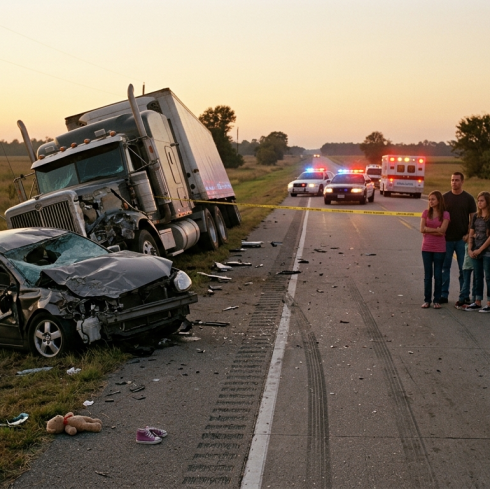 family loses someone in an 18-wheeler crash